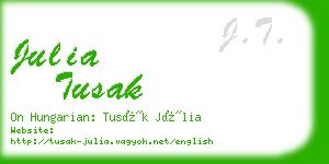 julia tusak business card